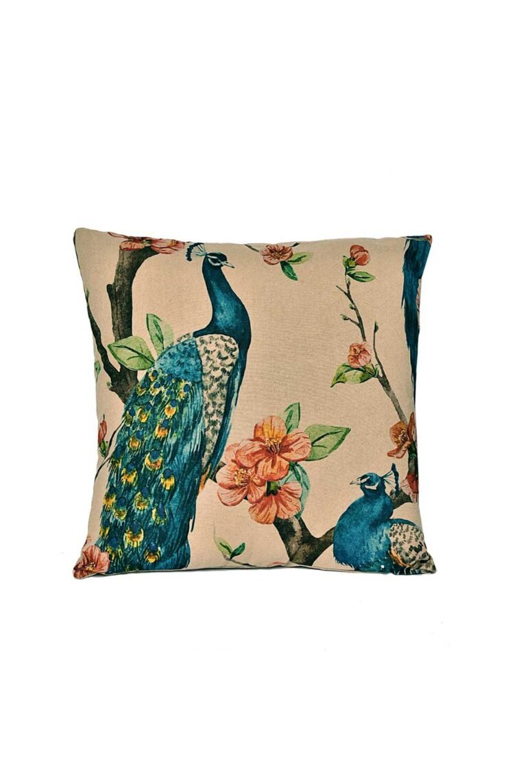 Peacock Pattern Throw Pillow